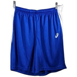 Asics Court Shorts Mens Size M Medium Royal Blue White With Pockets Basketball